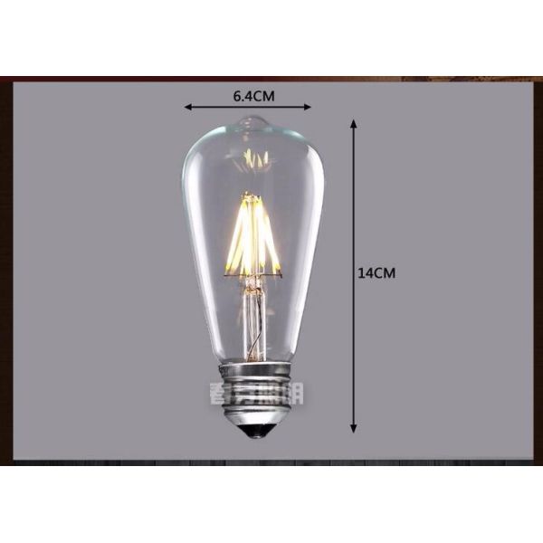Dimmable 4W 6W 8W E27 LED ST64 Filament Bulb light Vintage Glass lamp home lighting Warm white/Nature white 110V/ 230V