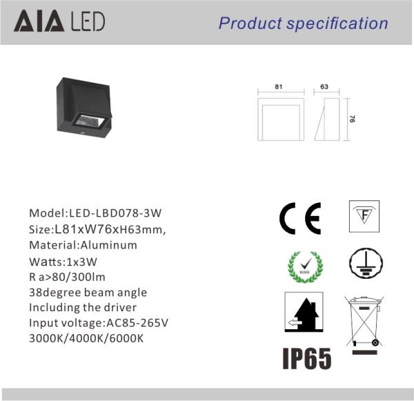 Waterproof led exterior wall lights & external up and down wall lights outdoor wall light