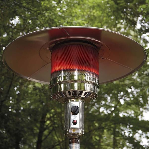 220 cmH Stainless Steel Silver Gas Flexible Radiant Outdoor Lamp Patio Heater