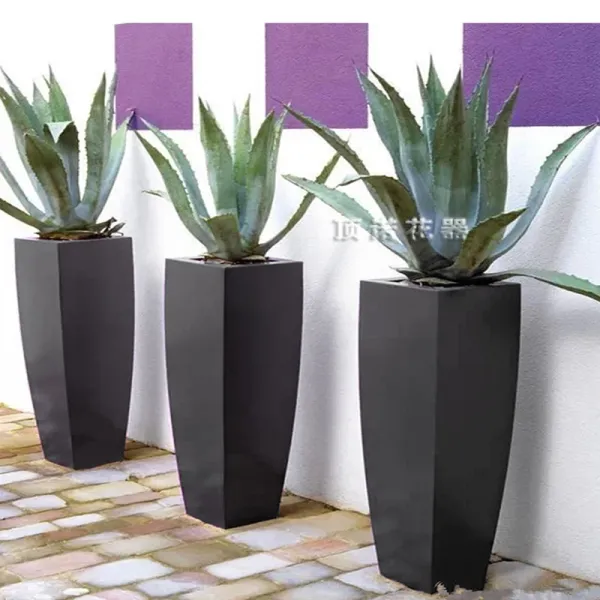 Easy To Clean Stainless Steel Flowerpot Customization