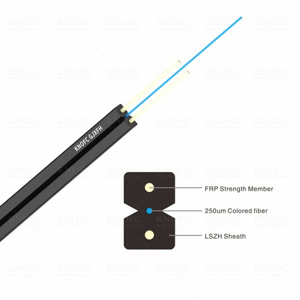 1 Core G657A LSZH Jacket FTTH GJXFH Indoor Drop Cable