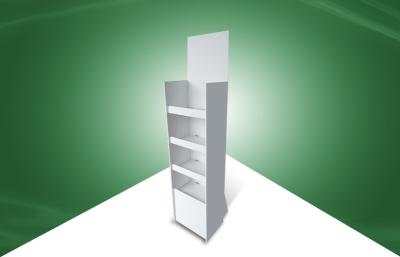Unidade de exposição ereta livre do branco, cremalheiras de exposição da pálete do assoalho do cartão