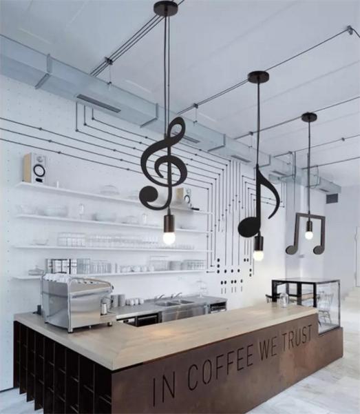 Nordic Pendant Lamp Z Words Music  For Indoor Lighting Bar Bedroom kitchen Pendant Lamp(WH-VP-187)
