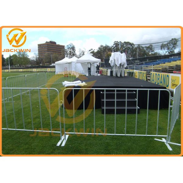Hot - Dipped Galvanised Flat Feet Traffic Metal Crowd Control Pedestrian Barrier