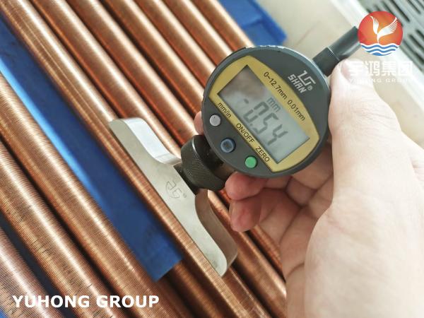Copper Extruded Low Fin Tube B111 C12200 For Air Conditioning System