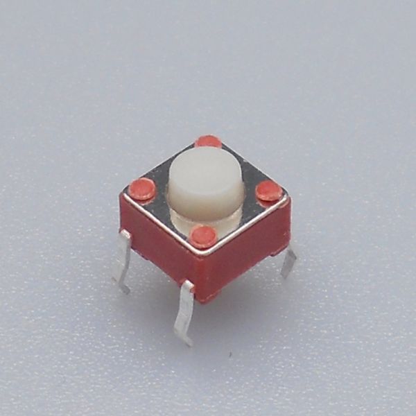 Momentary 6mm Tactile Switch / Silent Push Button With White Push Button​