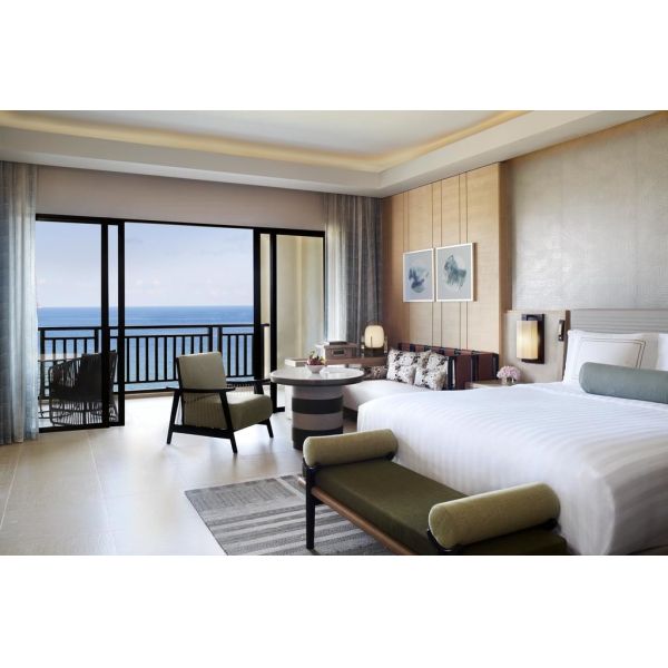 The Ritz Carlton Hotel Group Design Avocado Green Hue Retro Romantic Theme PU leather Upholstery