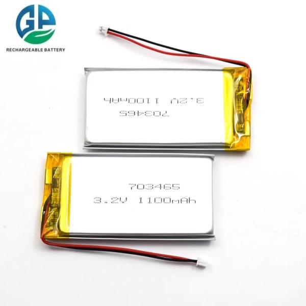 KC IEC62133 Aprovar Bateria Lipo Pacote de bateria recarregável com Pcb 703465 3.2v 1100mah Pequena bateria Lipo Lifepo4