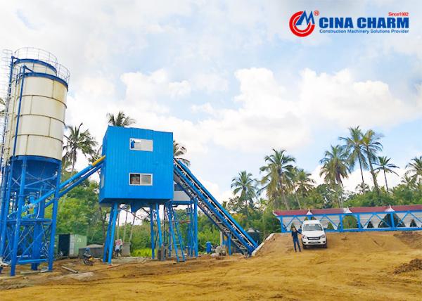 Hzs60 Belt Type RMC Batching Plant Js1000 Welded Type 150T Cement Silo