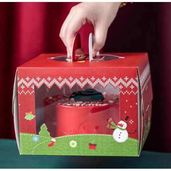 Personalised CYMK Printing Xmas Gift Box For Christmas Cake Sweet Candy 600gsm