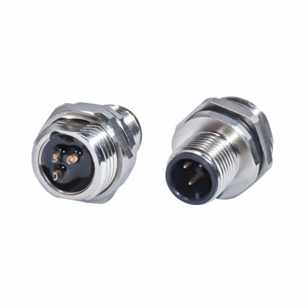 Rohs PA66 M12 Panel Mount Connector Uls M12 Right Angle Connector