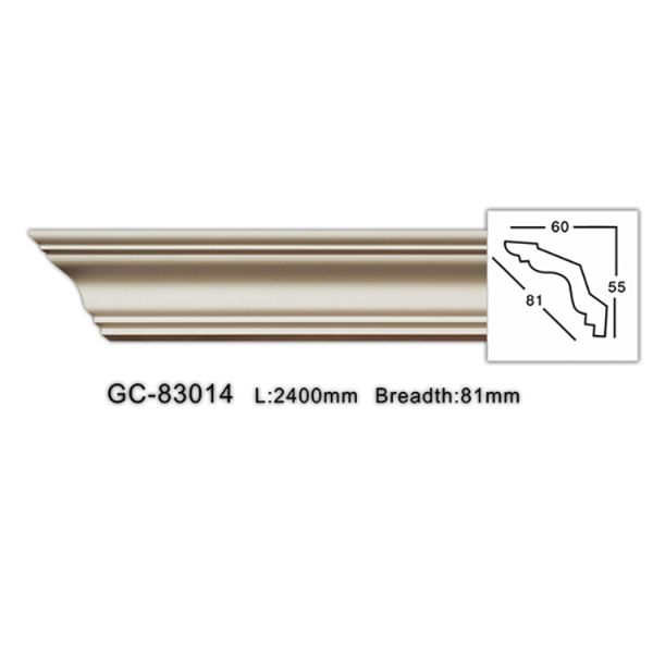 GC-83014 81mm Guarantee New Classical Villa Smooth Polyurethane Cornice