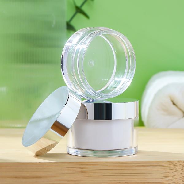 Jar de crema cosmética de plástico de 50 ml con tapa de tornillo