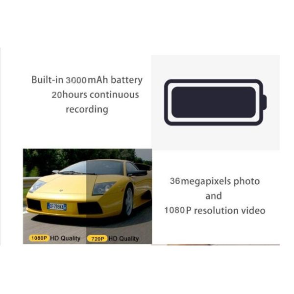 Gravador de vídeo pequeno portátil das câmeras HD do corpo de H.265 H.264 1296P