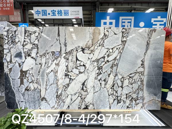 Brazilian Bvlgari Blue Marble Wall Panels Marble Stone Slab Aesthetic High End Design