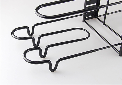 Five Storey Iron 380mm Height Steel Kitchen Basket Rack For Pan Organizing