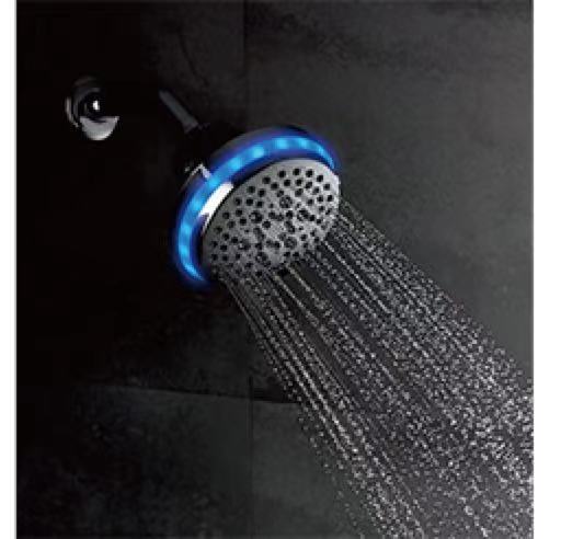 Experience a Luxurious Shower with Bathroom LED Sensor Shower Head in Chromed ABS