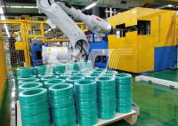Envolvimento de psiquiatra da bobina de cabo com o robô que empilha a máquina de embalagem da bobina de cabo do dispositivo
