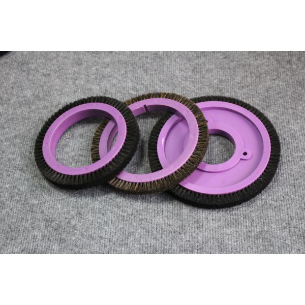 Стендерные отделки машинные части Стентекс щетка колесо 122 мм Диа Черный Бристл Фиолетовый Пластиковый корпус Хорошее качество