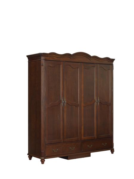 Rubber Wood bedroom Furniture good quality Headboard Bunk bed 1.8 /1.5 M with Cloth cabinet for leisure hotel interior