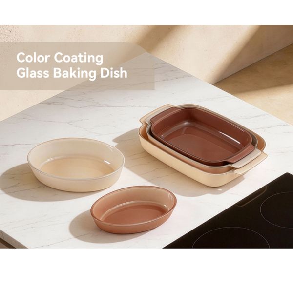 IKOO High Borosilicate Glass Baking Dish with 700ml to 3800ml Capacity and CA65 Certified Eco-Friendly Bakeware