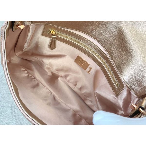 Rose Bead Piece Decoration Bling Bag Unique Shine Cross-Body Bag Baguette Bag