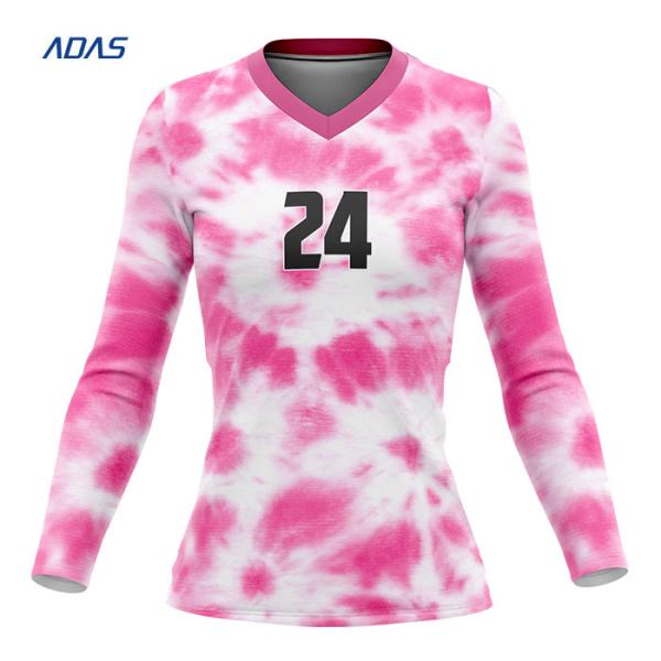 Sublimated Print Unisex Volleyball Wear Jerseys Long Sleeve ODM