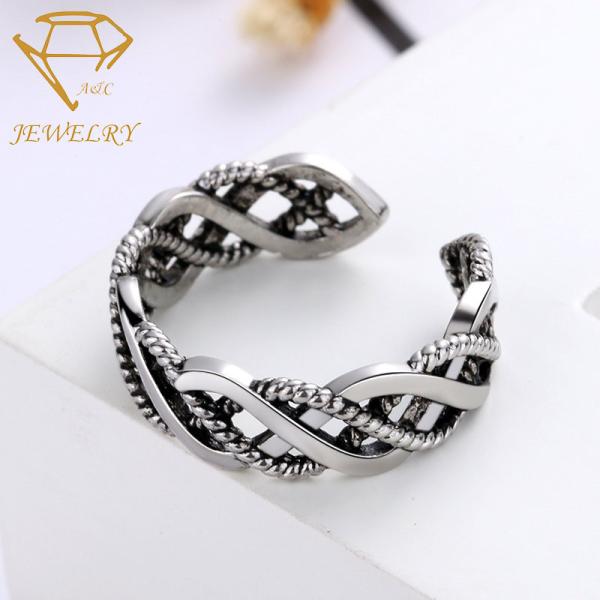 Antique Silver Plating 925 Sterling Silver Engagement Ring For Men