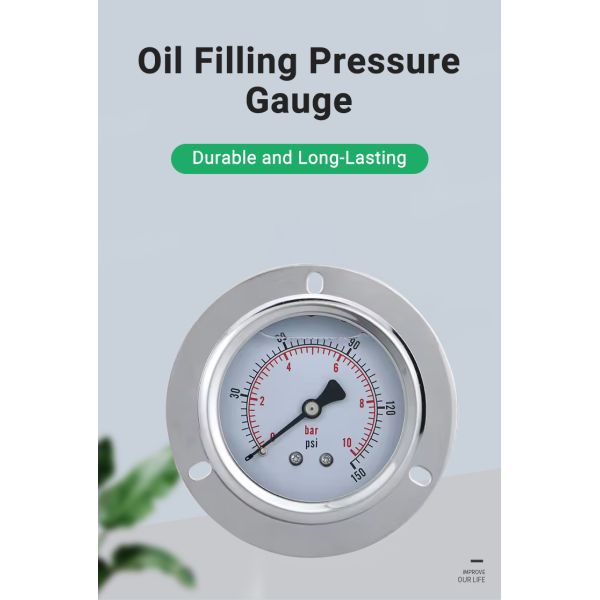 Y60ZT Glycerol Filled Gas Pressure Gauge for Accurate Steam Boiler Pressure Monitoring