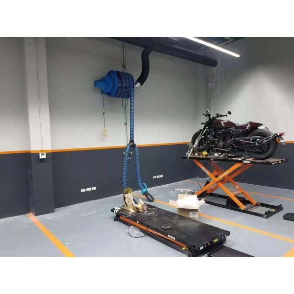 1.1KW 2KW Motorized Hose Reel ISO9001 Exhaust Hose Reel Semi Automatic
