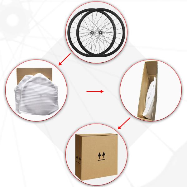 RUJIXU Factory 700c 32mm Carbon Clincher Disc Brake Wheelset 24 Holes MC-2/R 240/RD-36T Tubeless Road Bike Wheels