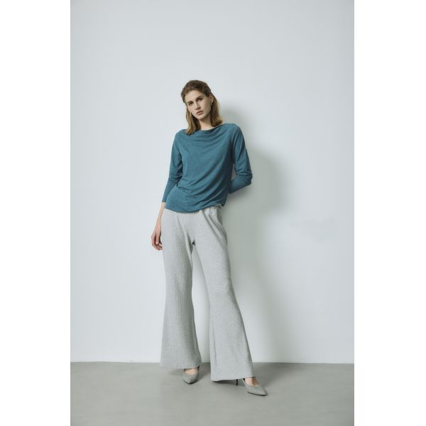 Long Sleeved Short Collar Shirt Green Cotton Polyester Shirt Wool Loop Work To Weekend