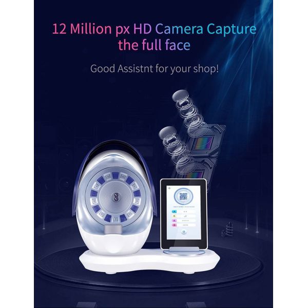 12 Megapixel 4D 8D Magic Mirror Skin Analyzer Equipment Dual Cameras