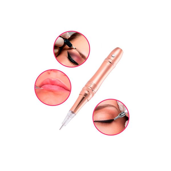 Aluminium Alloy Beauty Makeup Tattoo Rotary Pen 7.3V 7F Gold Color