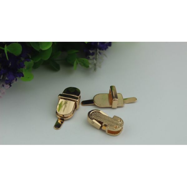 Women Handbag accessories Gunmetal Color Metal Twist Lock Duck Tongue Button Lock