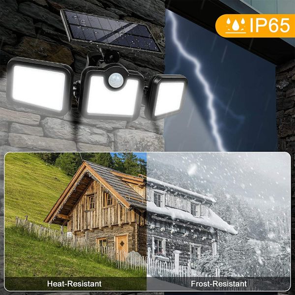 6500K 1.8W Outdoor LED Solar Lamp 270 Wide Angle 3.7V 2400mah