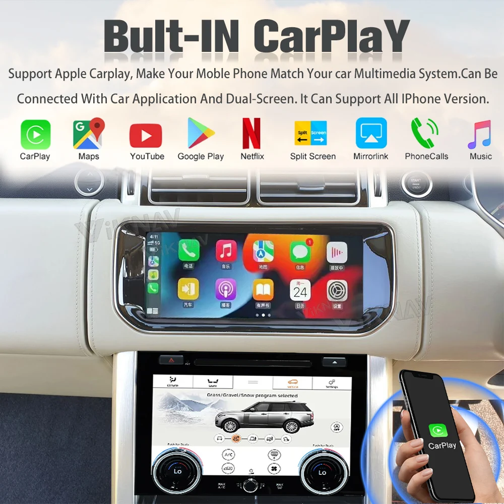 Android Auto 10,25 дюймовое автомобильное радио для Range Rover Vogue L405 Carplay HD LCD сенсорный экран Мультимедийный видеоплеер GPS