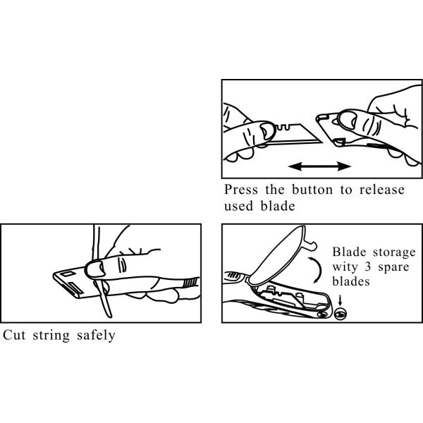 Quick Change Blade Safe Utility Knives With Finger Guard And 0.2 Pounds Lightweight SX6100