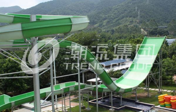 304 altura de aço inoxidável da plataforma do de alta capacidade 13m das corrediças de água da fibra de vidro/parque do Aqua