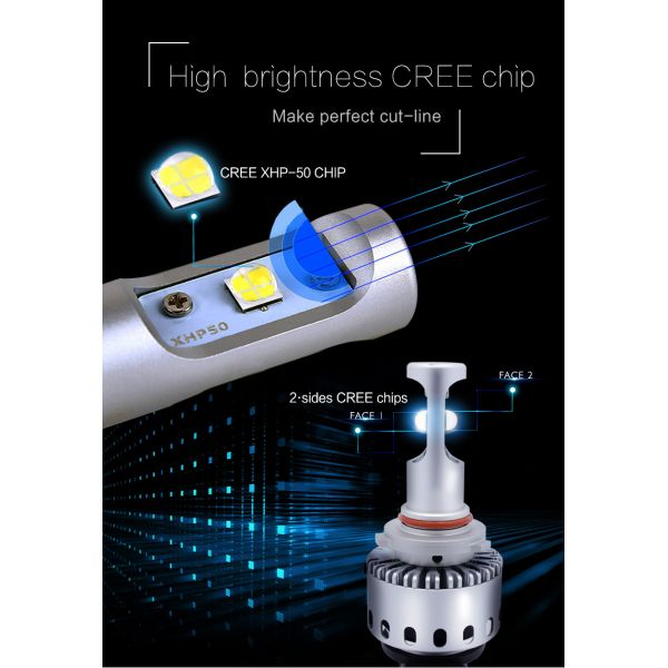 40000lm 6500K 8000K Motorcycle Headlight Bulb 9005 9006/9012