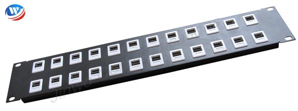 19 Inch 2U Optical Fiber Management Rack 24 Port Wall Mount Cable Organizer