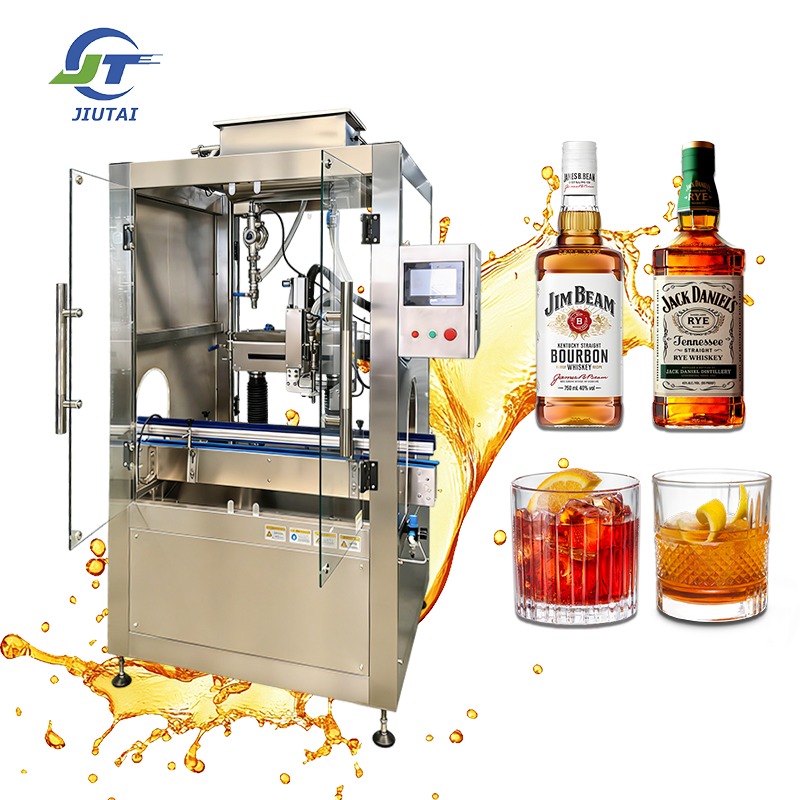 Anti Foaming Linear Automatic Bottling for Whisky Brandy Liquor Tracking Negative Pressure Filling Machine