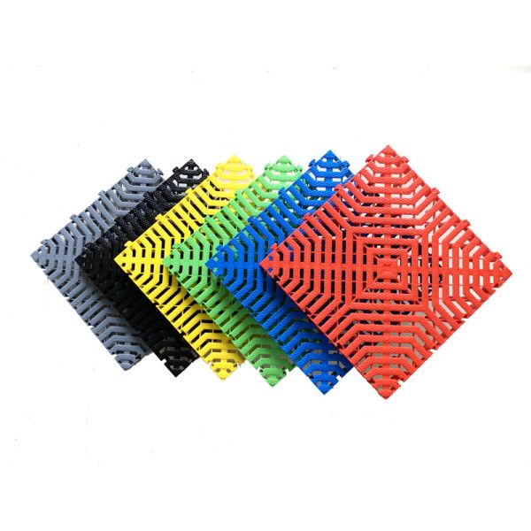 40x40x3.0cm Thick PP Plastic Interlocking Mats for Indoor Carwash Garage Floor Covering