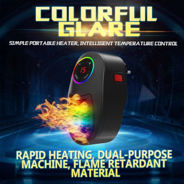 0.5kg Plug-in Wall Heater Portable Electric Heaters for Garden Small Home Winter Warmer