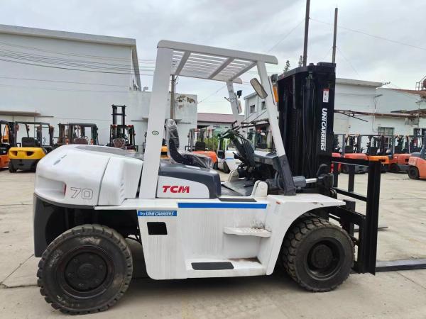 Efficient 7 Tons FD70-2 TCM Second Hand Forklift Comfortable Driving