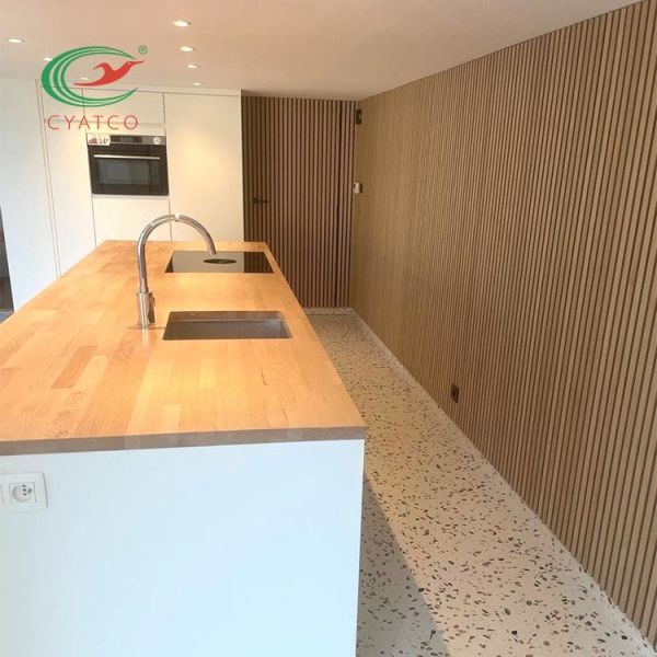 Tasteless Acoustic Slat Wall Panel Sound Absorbing Multiscene