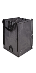 Heavy Duty Home and Yard Waste Bag Woven Polypropylene, Reusable Lawn and Leaf Garden Bag with Reinforced Carr