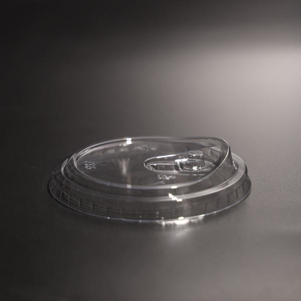 1000pcs 93mm PET tampa de taça descartável com projeto à prova de vazamento