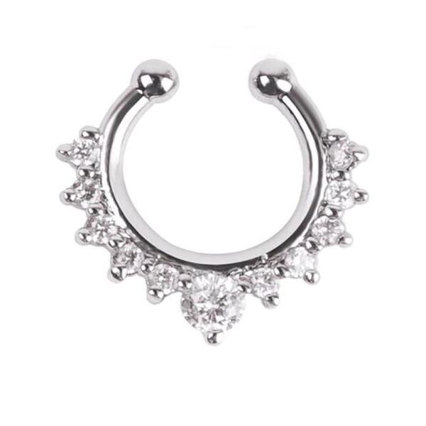 New Arrival Alloy Hoop Nose Ring Nose Piercing Fake Piercing Septum Clicker Numbers Hanger For Jewelry