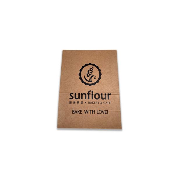 Kraft Paper Offset Printing Bakery Packaging Bags For Food